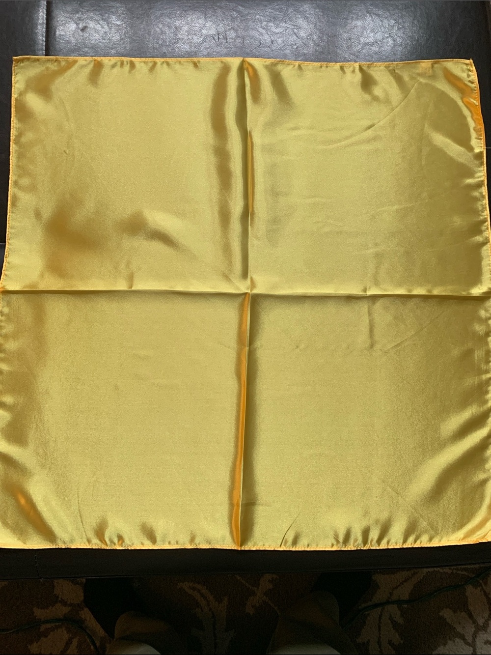 Gold Satin 23” Square Scarves- Set of 4